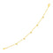 14k Yellow Gold 7 inch Bracelet with Petite Diamond Charms